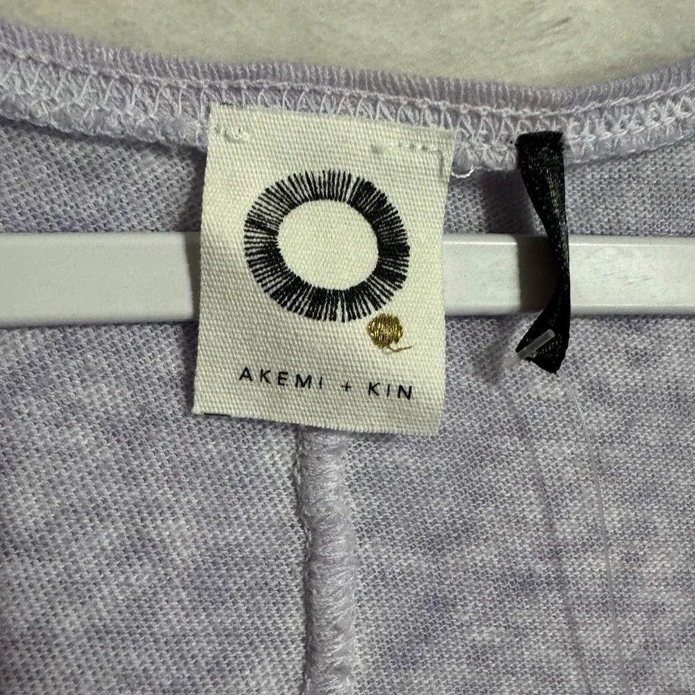 NEW Anthropologie Akemi + Kin Linen Slub Swing Tank Top Size S‎ Lavender Purple